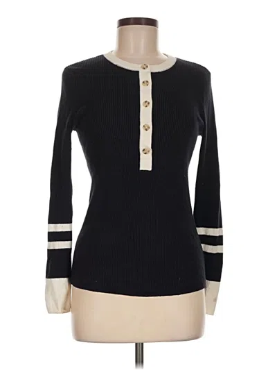 Pre-owned Faherty Pullover Sweater In Black