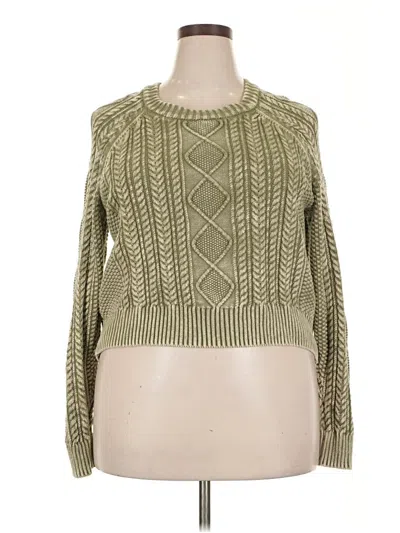 Pre-owned Faherty Pullover Sweater In Green