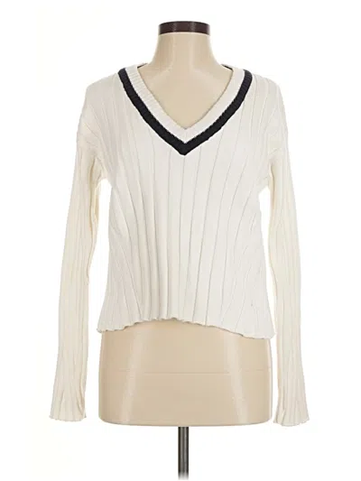 Pre-owned Faherty Pullover Sweater In Ivory