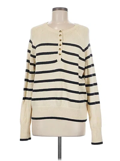 Pre-owned Faherty Pullover Sweater In Ivory