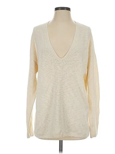 Pre-owned Faherty Pullover Sweater In Ivory