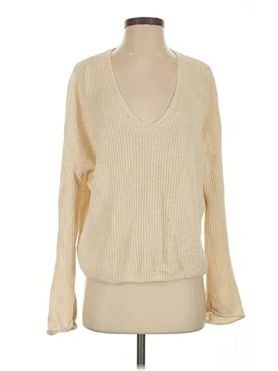 Pre-owned Faherty Pullover Sweater In Ivory
