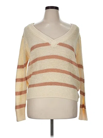 Pre-owned Faherty Pullover Sweater In Ivory