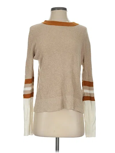 Pre-owned Faherty Pullover Sweater In Tan
