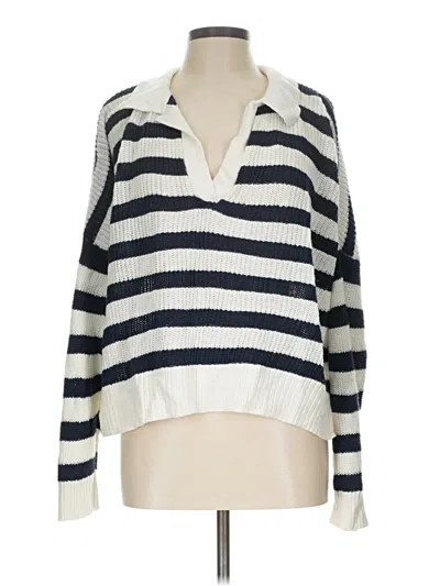 Pre-owned Faherty Pullover Sweater In White