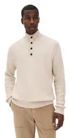 Faherty Quarter Button Sweater Alpine Khaki In Neutral