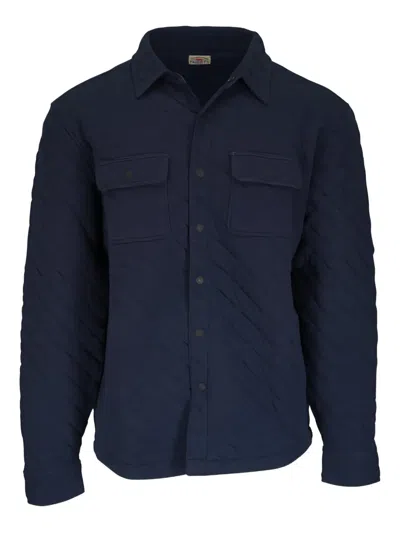 Faherty Quilted Pocket Jacket In Blue
