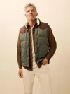 Faherty Range Down Vest In Brown
