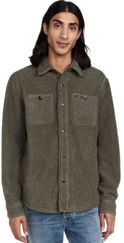 Faherty Range Fleece Cpo Jacket Maine Forest