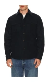 Faherty Range Fleece Lined Shacket In Black