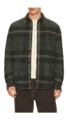 Faherty Range Fleece Lined Shacket In Green