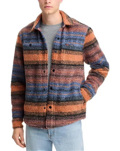 Faherty Range Cpo High Pile Fleece Shirt Jacket In Autumn