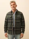 Faherty Range Fleece Lined Shacket In Green