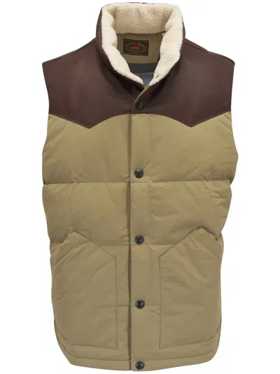 Faherty Range Gilet In Brown