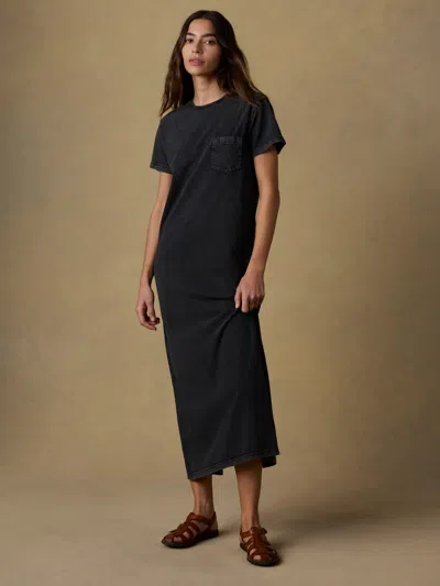 Faherty Recycled Cotton Jersey T-shirt Dress In Black