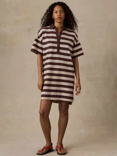 Faherty Recycled Cotton Knit Dress In Brown