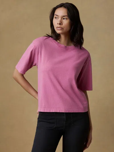 Faherty Recycled Cotton Vintage T-shirt In Pink