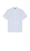 Faherty Reserve Basque Camp Shirt In Blue
