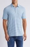 Faherty Retreat Stripe Polo In Aqua Springs Stripe