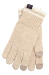 Faherty Retro Stripe Gloves In Brown