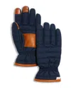 Faherty Ripstop Puffer Gloves In Blue
