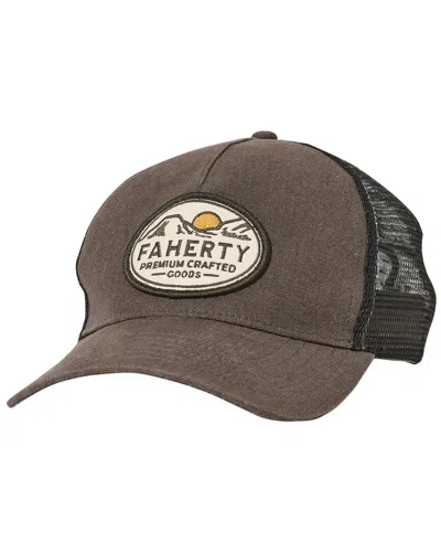 Faherty Rocky Mountain Trucker Hat In Black