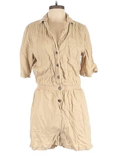 Pre-owned Faherty Romper In Tan