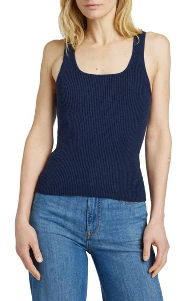 Faherty Rue Rib Sweater Tank In Navy