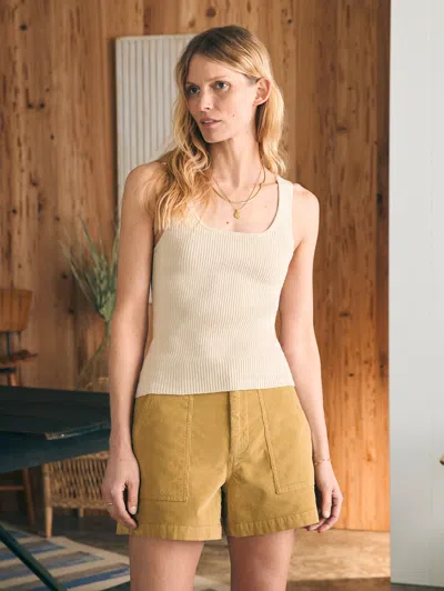 Faherty Rue Sweater Tank In Summer Sand
