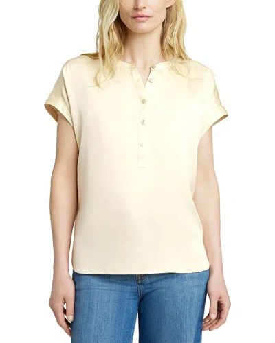 FAHERTY FAHERTY SAND WASHED SILK DESMOND TOP
