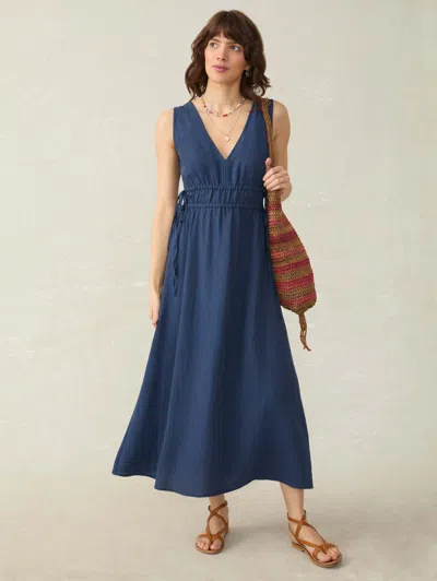Faherty Sandbar Dress In Deep Sea Navy