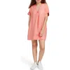Faherty Sanibel Linen Shift Dress In Coral