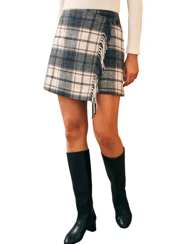 Faherty Sanoma Wool Mini Skirt In Black