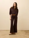 Faherty Saturday Denim Wide Leg In Brown