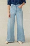 Faherty Saturday High Waist Wide Leg Jeans In Blue