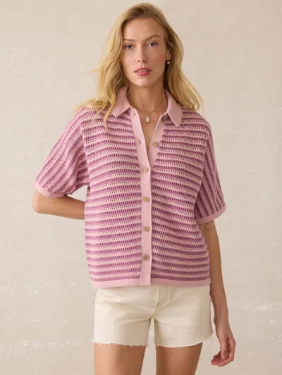 Faherty Seacoast Crochet Cabana Shirt