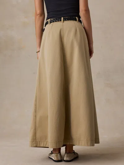 Faherty Seafarer Chino Skirt In Khaki