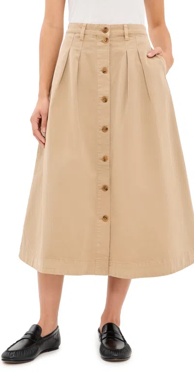 Faherty Seafarer Chino Skirt Khaki In Neutral