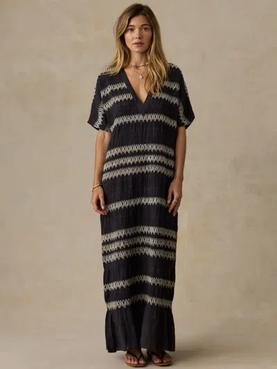 Faherty Selene Maxi Dress In Black