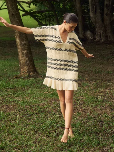 Faherty Selene Mini Dress In Angora