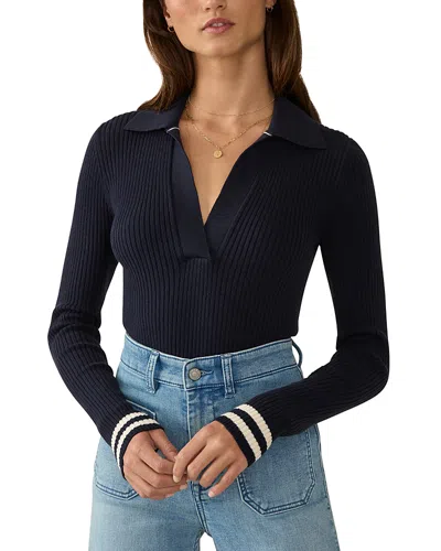 Faherty Shiloh Cashmere-blend Sweater Polo In Black