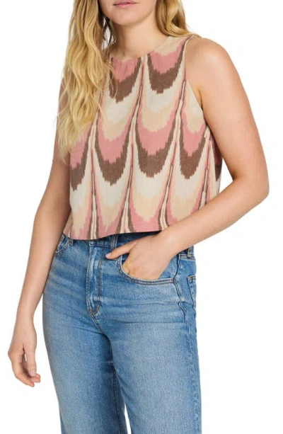 Faherty Shoreline Crop Sleeveless Organic Cotton Top In Desert Ikat