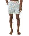 Faherty Shorelite 7 Swim Trunks In River Waters Blossom