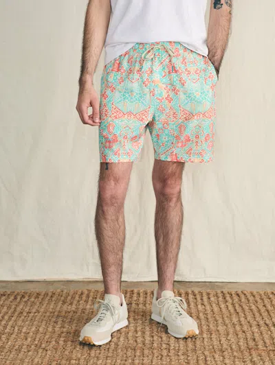 Faherty Shorelite Active Swim Short (7" Inseam) In Tropic Cay Block Print