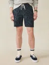 Faherty Shorelite Trunk (7") In Graphite Black Leaves