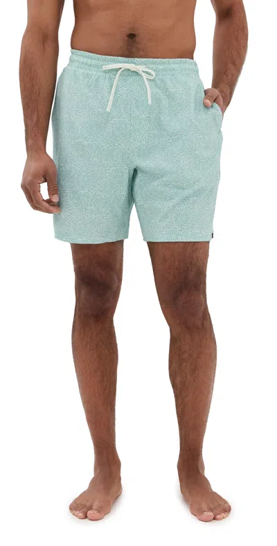 Faherty Shorelite Trunks 7 Tidal Frond
