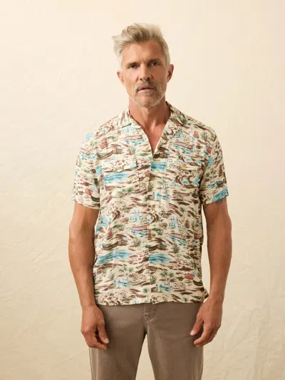 Faherty Short-sleeve Bali Camp Shirt In Multi