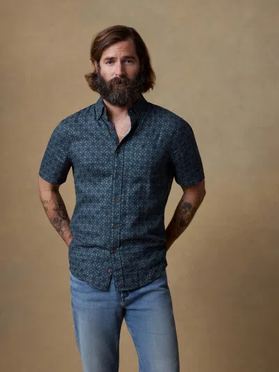 Faherty Short-sleeve Breeze Shirt In Blue