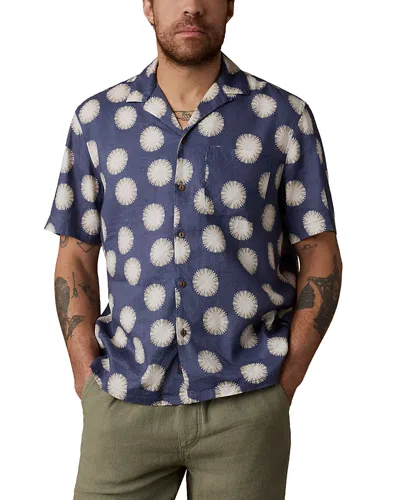 Faherty Short Sleeve Breeze Shirt In Blue