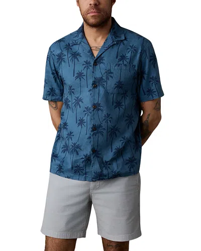 Faherty Short-sleeve Breeze Camp Shirt In Blue